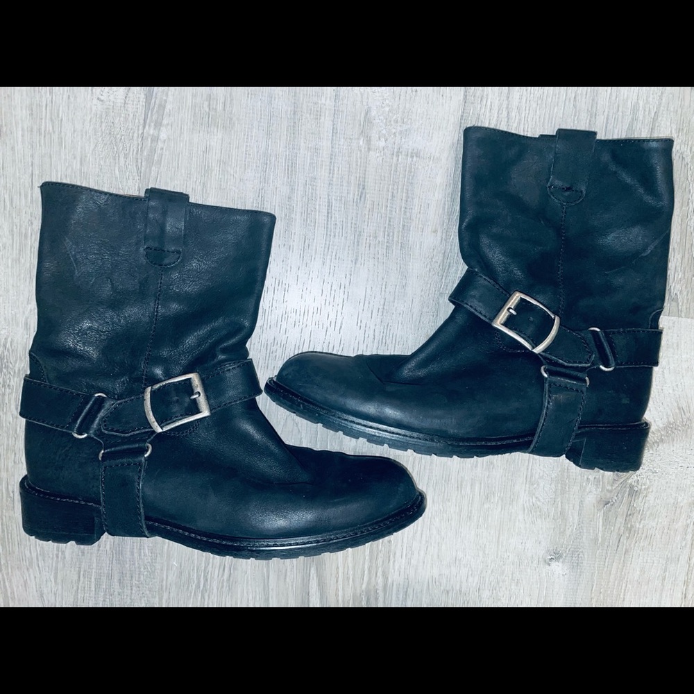 Alberto Fermani Suede Moto Boots